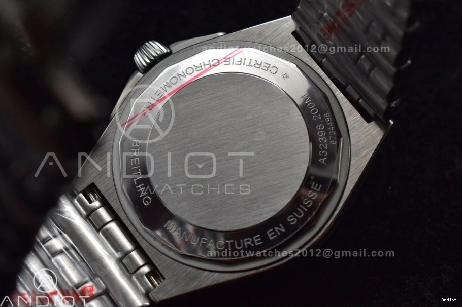 Best Factory Blue SS Bracelet GMT Breitling Dial Chronomat 40mm BLS 1:1 Automatic Edition On A2836 0508